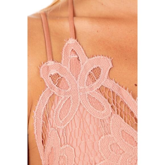 Mauve Crochet Lace Bralette - S - Picture 4 of 7